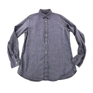 Banana Republic Mens Linen Shirt Blue Size M